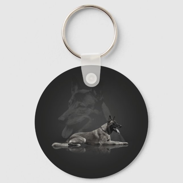 Belgian shepherd - Malinois Key Ring (Front)