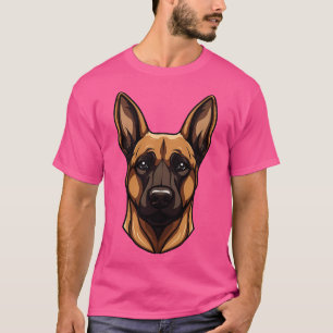 Belgian Shepherd or Malinois Cute Puppy Face Dog L T-Shirt
