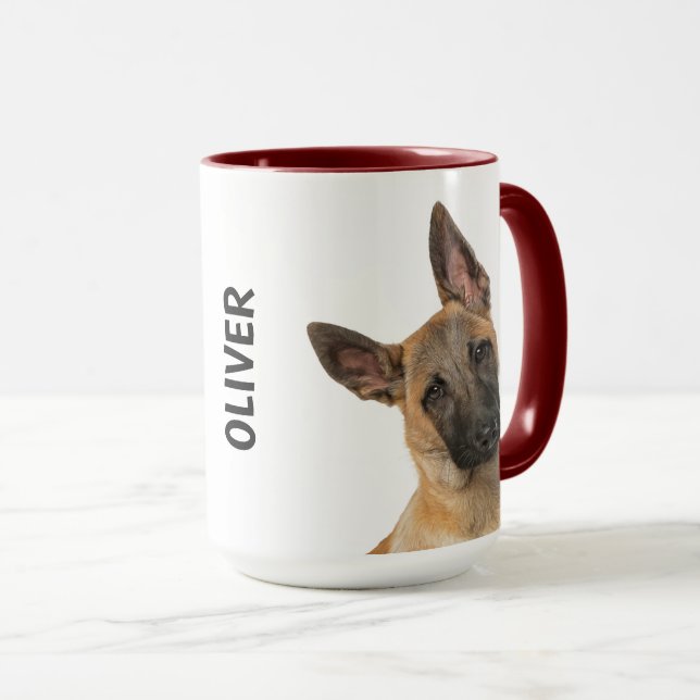 Belgian Shepherd Personalised  Mug (Front Right)