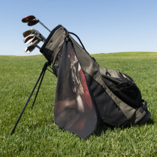 Belgian Shepherd Santa Claus Festive Christmas Golf Towel