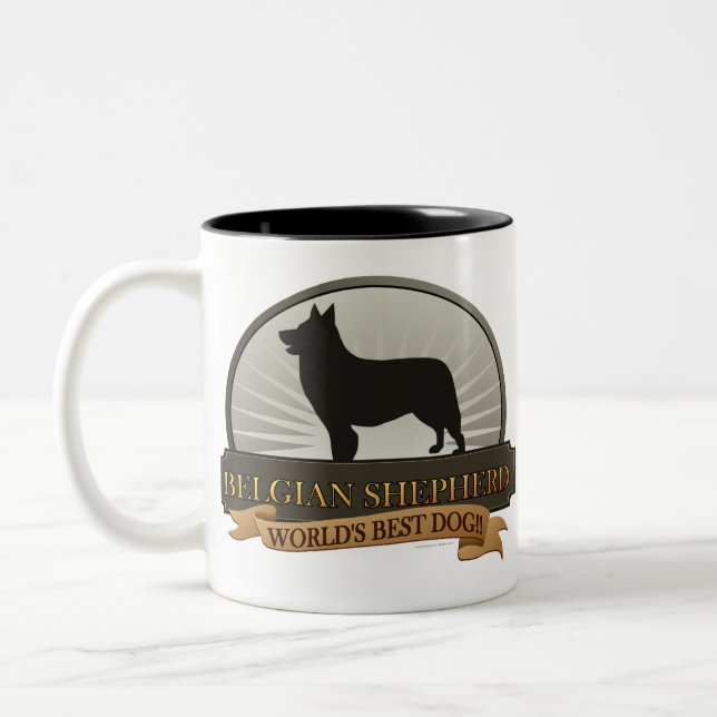 Belgian Shepherd Two-Tone Coffee Mug (Left)