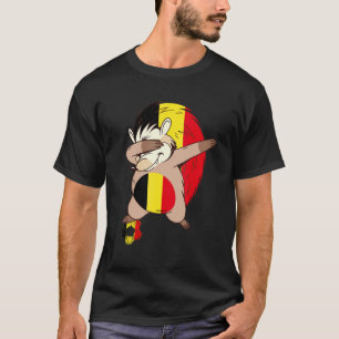 Belgian Soccer Player Belgian Flag Belgium Dabbing T-Shirt