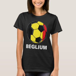 Belgian Soccer Team Supporter Belgium Flag Soccer  T-Shirt