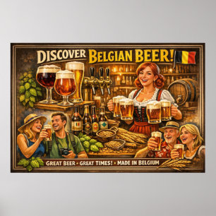 Belgian Tavern Cheer and Golden Ale Poster