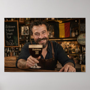 Belgian Tavern Westvleteren Toast Barman Poster