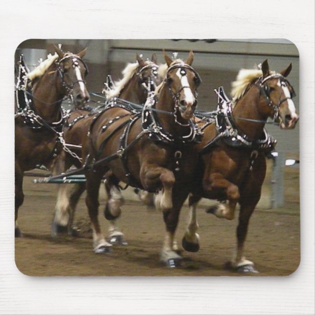 Belgian team in harness mousepad (Front)