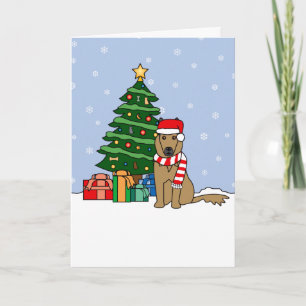 Belgian Tervuren and Christmas Tree Holiday Card