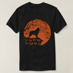 Belgian Tervuren And Moon Halloween Dog Lover Gift T-Shirt