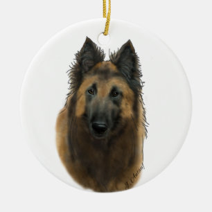 Belgian Tervuren Ceramic Tree Decoration