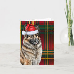 Belgian Tervuren Christmas Dog Holiday Plaid