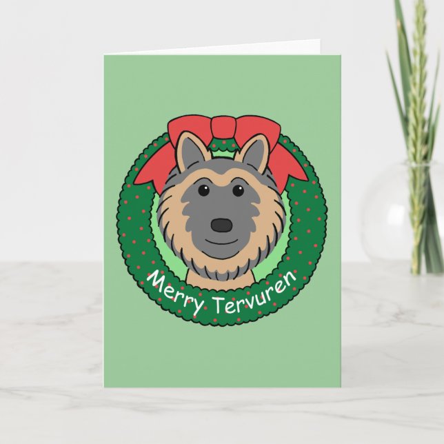 Belgian Tervuren Christmas Holiday Card (Front)