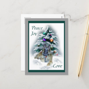 Belgian Tervuren Christmas Holiday Postcard