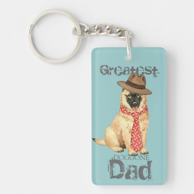 Belgian Tervuren Dad Key Ring (Front)