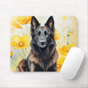 Belgian Tervuren Dog Lover and Poppies Mouse Mat