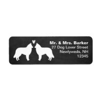 Belgian Tervuren Dog Silhouettes with Heart