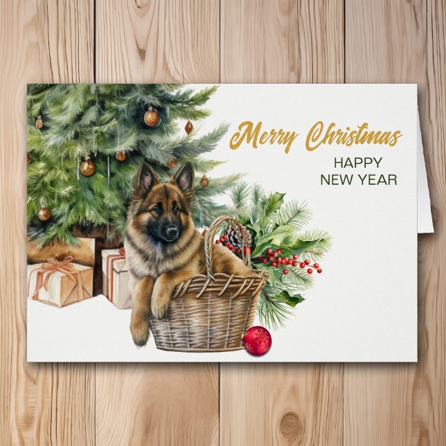 Belgian Tervuren Dog Wicker Basket Christmas Tree (Creator Uploaded)
