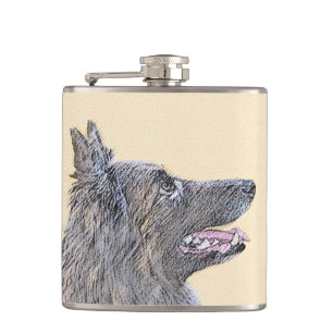 Belgian Tervuren Hip Flask