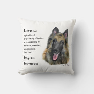 Belgian Tervuren Love Is Cushion