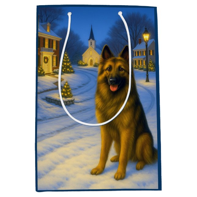 Belgian Tervuren  Medium Gift Bag (Front)