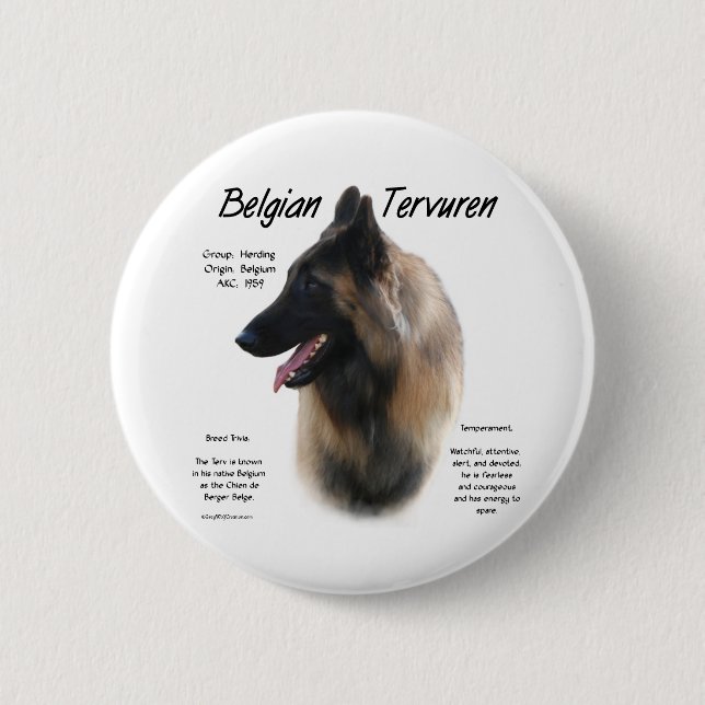 Belgian Tervuren Meet the Breed - Button (Front)