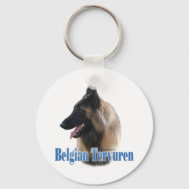 Belgian Tervuren Name Key Ring (Front)