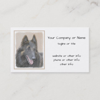 Belgian Tervuren Painting - Cute Original Dog Art Business Card