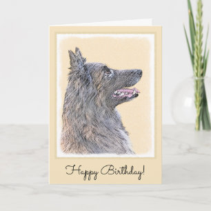 Belgian Tervuren Painting - Cute Original Dog Art Card