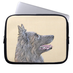 Belgian Tervuren Painting - Cute Original Dog Art Laptop Sleeve
