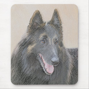 Belgian Tervuren Painting - Cute Original Dog Art Mouse Mat
