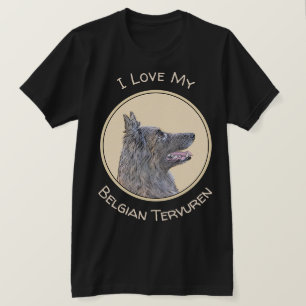 Belgian Tervuren Painting - Cute Original Dog Art T-Shirt
