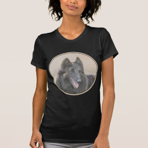 Belgian Tervuren Painting - Cute Original Dog Art T-Shirt
