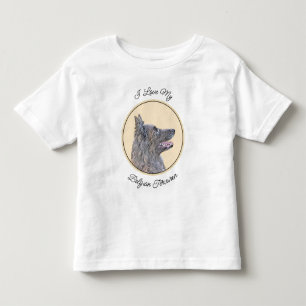 Belgian Tervuren Painting - Cute Original Dog Art Toddler T-Shirt