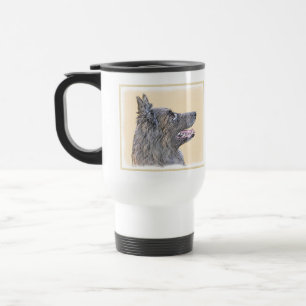 Belgian Tervuren Painting - Cute Original Dog Art Travel Mug