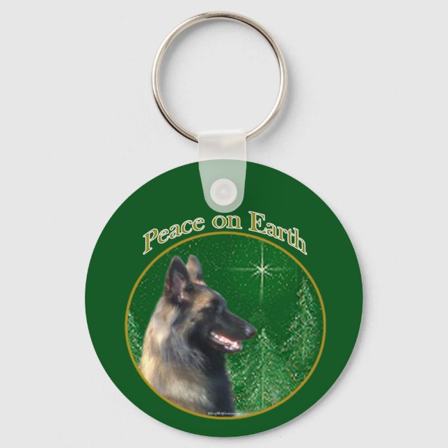 Belgian Tervuren Peace Key Ring (Front)
