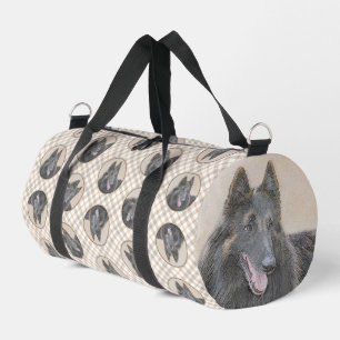 Belgian Tervuren Shepherd Fawn Painting Dog Art Duffle Bag