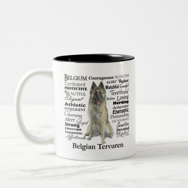 Belgian Tervuren Traits Mug (Left)