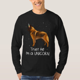 Belgian Tervuren Trust Me Im A Unicorn Dog T-Shirt