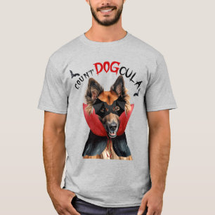 Belgian Tervuren Vampire Dog Funny Halloween T-Shirt