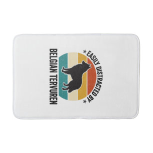 Belgian Tervuren Vintage Dog Lover Shirt Design_1 Bath Mat