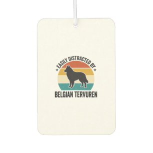 Belgian Tervuren Vintage Dog Lover Shirt Design_1 Car Air Freshener