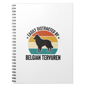 Belgian Tervuren Vintage Dog Lover Shirt Design_1 Notebook