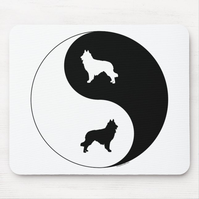 Belgian Tervuren Yin Yang Mouse Mat (Front)