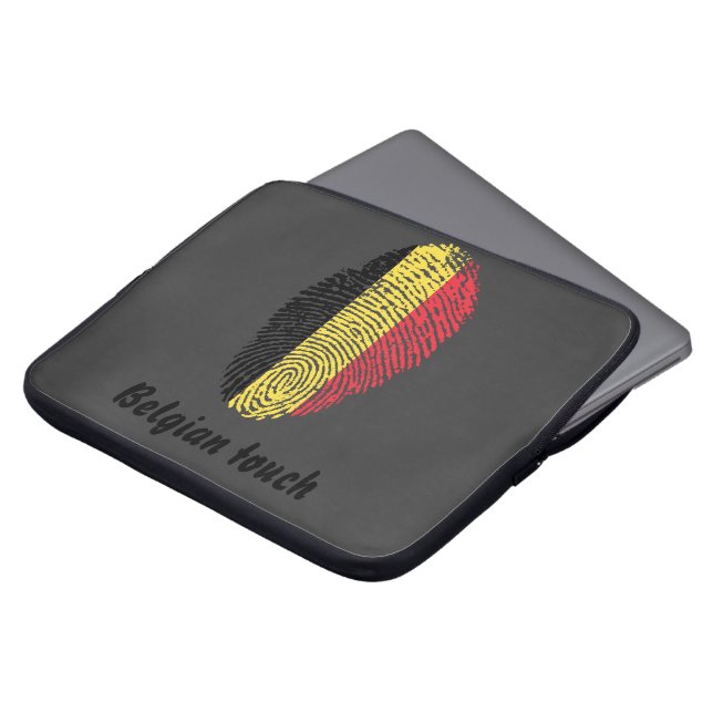 Belgian touch fingerprint flag laptop sleeve (Front Top)