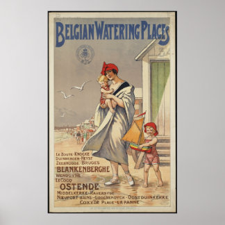Belgian Vintage Travel Poster Ad Retro Prints