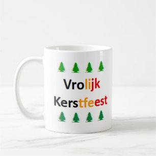 belgian vrolijk kerstfeest coffee mug
