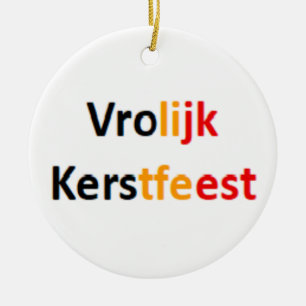 belgian vrolijk kerstfeest Ornament
