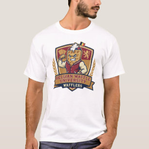 Belgian Waffle University Athletic Logo Ajay T-Shirt