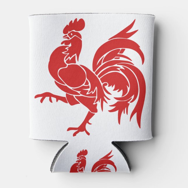 Belgian Walloon Rooster Can Cooler (Front)