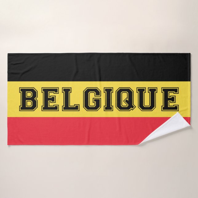 Belgique/Belgium Flag Bath Towel (Bath Towel)