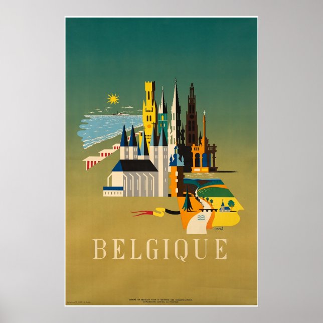 Belgique, Belgium, Travel Poster (Front)